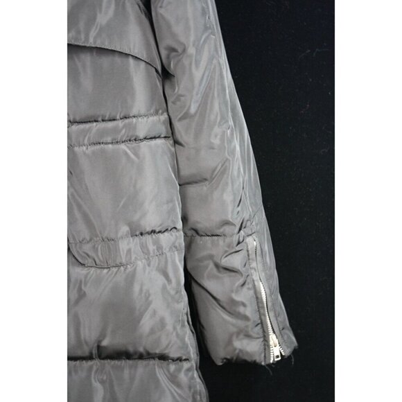 Women's Classic Puffer Jacket With Zipper Pockets Mid-Length Black - Picture 6 of 7